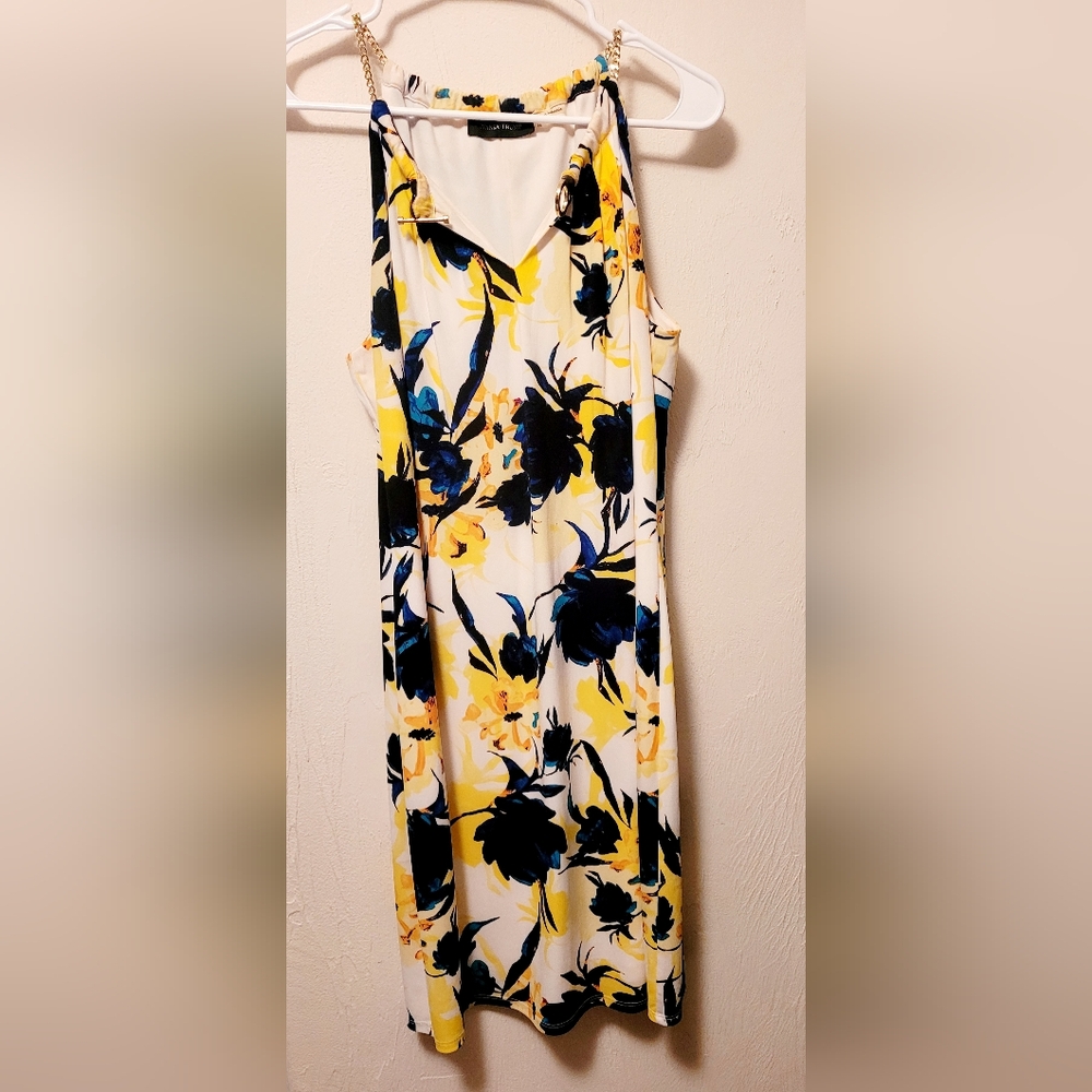 Ivanka Trump Yellow and Blue Floral Dress
